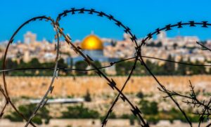 barbed wire at a border