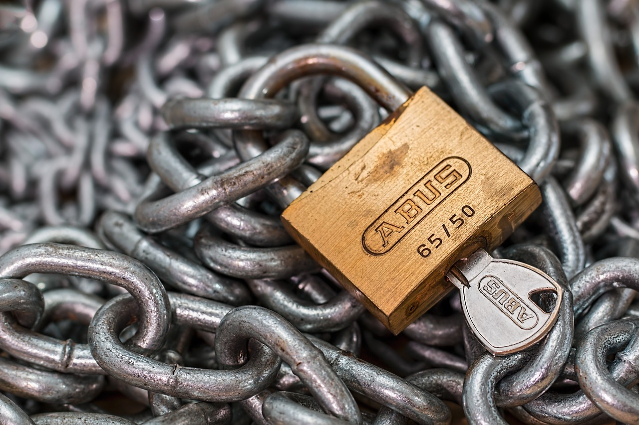 padlock with a chain